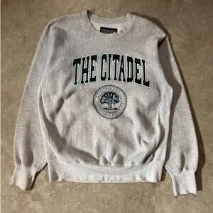 90's Vintage The Citadel Reverse Weave Heather Grey Crewneck -XL